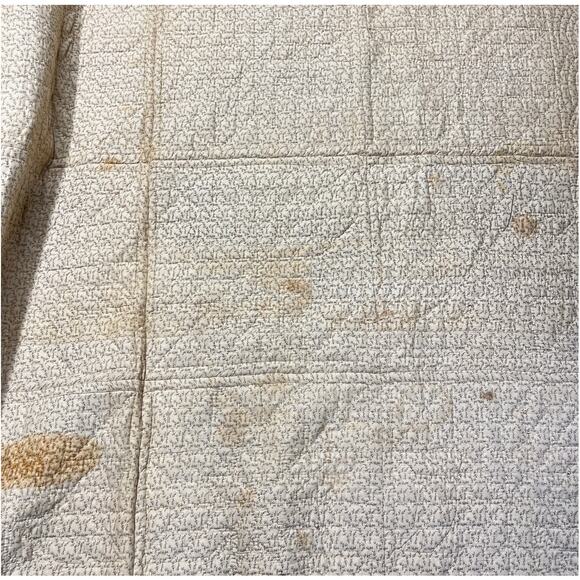 Antique Handmade Star Quilt 88 x 82 - Picture 8 of 8